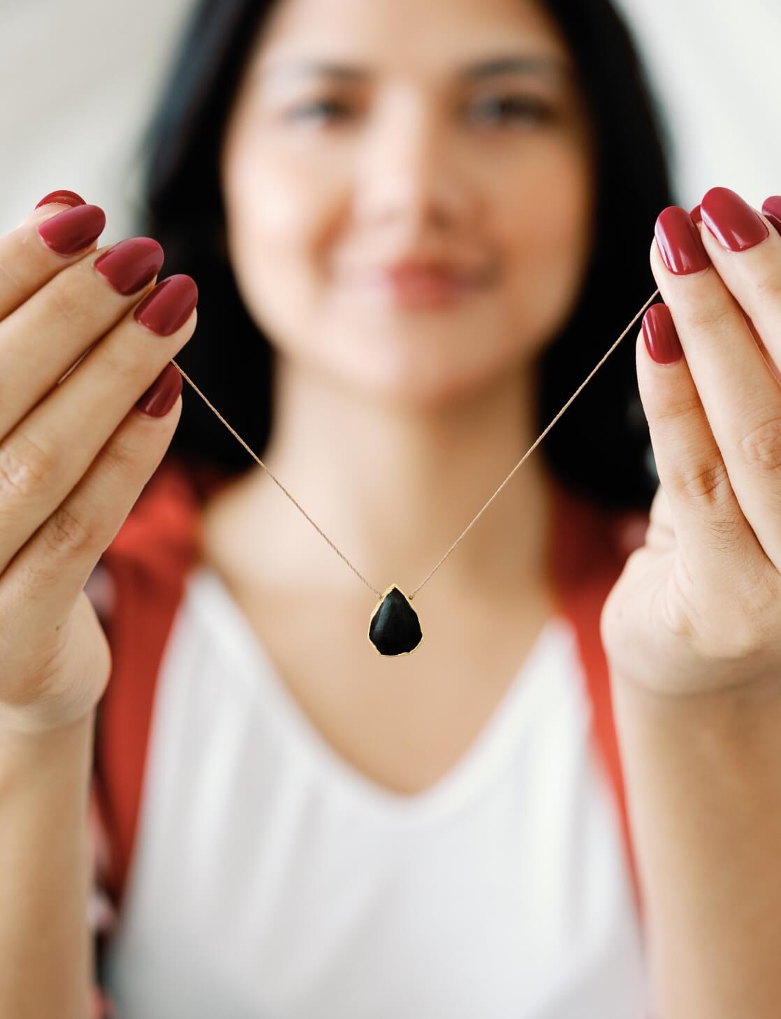 Black Onyx Alchemy Necklace for Stress Relief