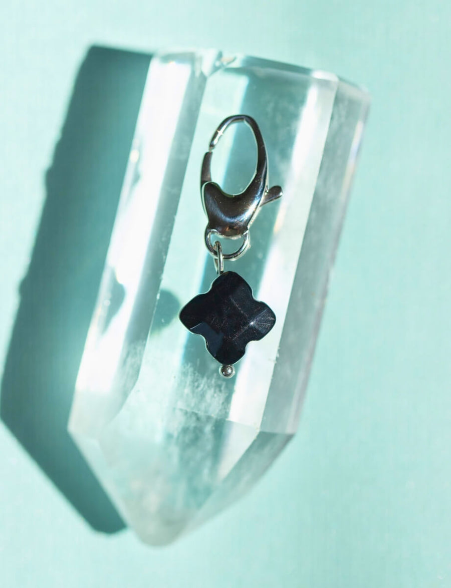 Black Onyx Lucky Pet Charm for Stress Relief