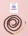 Black Onyx Journey Fully Beaded Necklace for Stress Relief