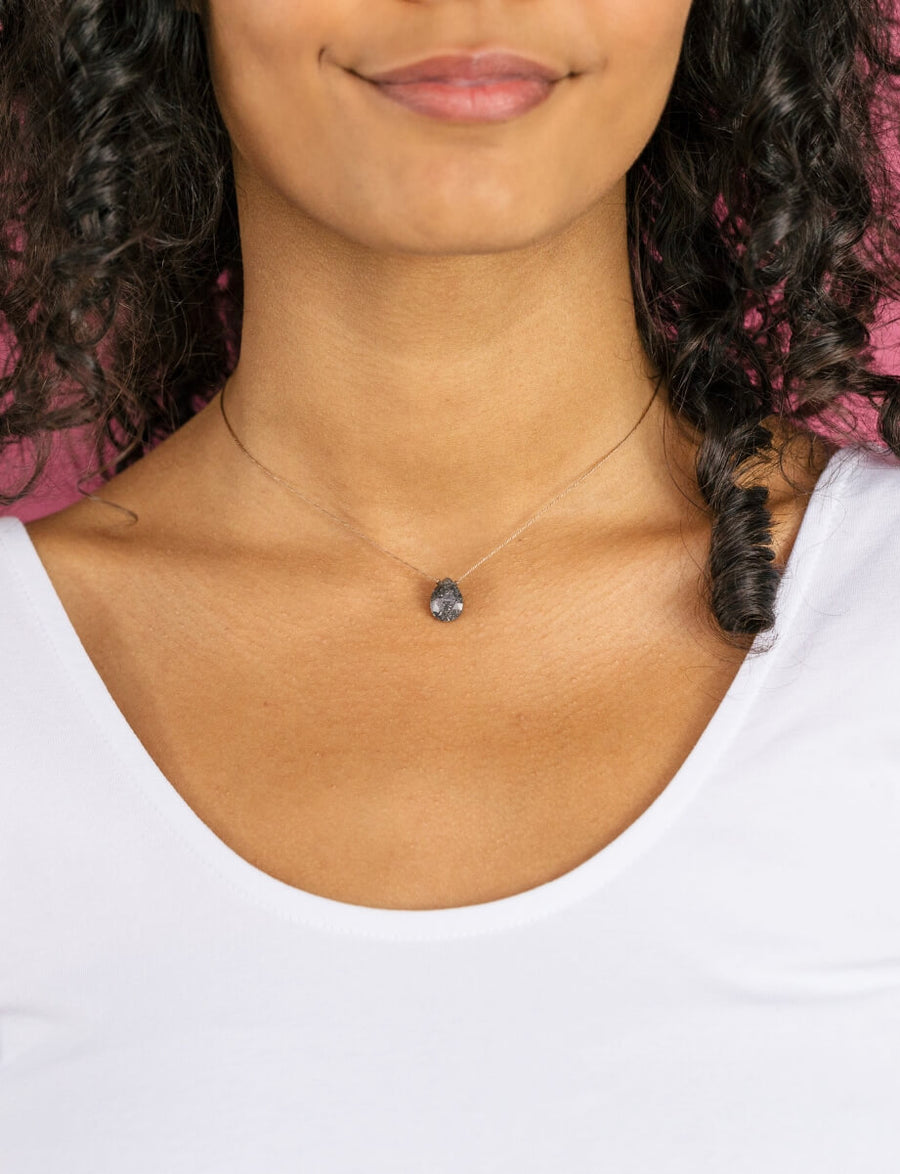 Black sunstone necklace Clearance