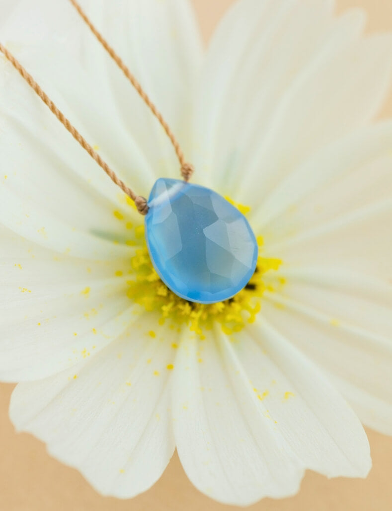 Blue Chalcedony Luxe Necklace for Daughter