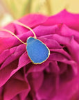 Blue Druzy Agate Alchemy Necklace for Inner Strength