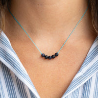 Blue Goldstone Big Wishes Necklace for Friendship