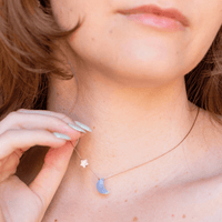 Blue Opal I Love You To The Moon & Back Necklace