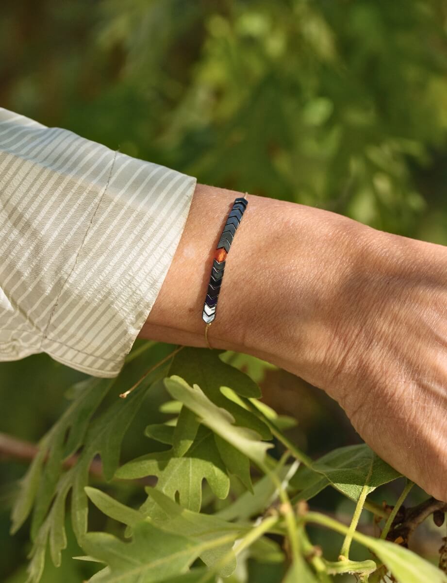 Carnelian &amp; Hematite Bracelet for Adventure Awaits