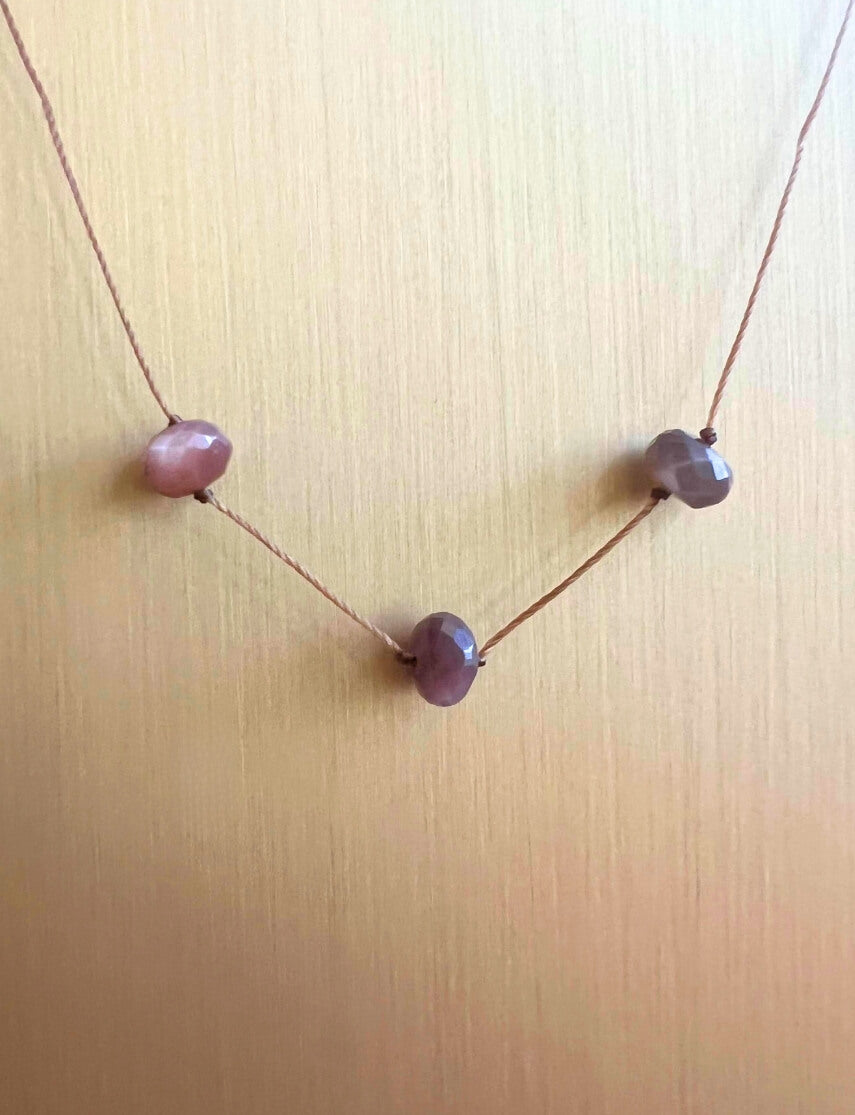 Triple Chocolate Moonstone Super Power Necklace