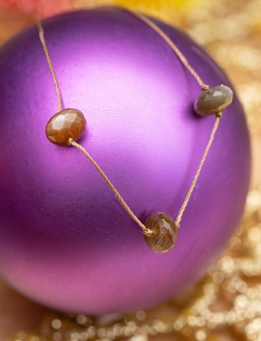 Triple Chocolate Moonstone Super Power Necklace