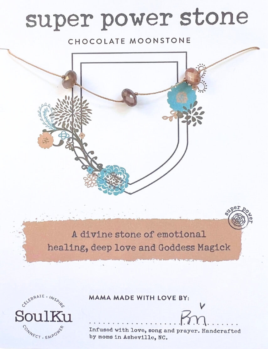 Triple Chocolate Moonstone Super Power Necklace