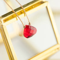 Crimson Red Crystal Soul Shine Necklace for Strength