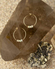 Ethiopian Opal Gold Hoop Earrings for Amazing Mom