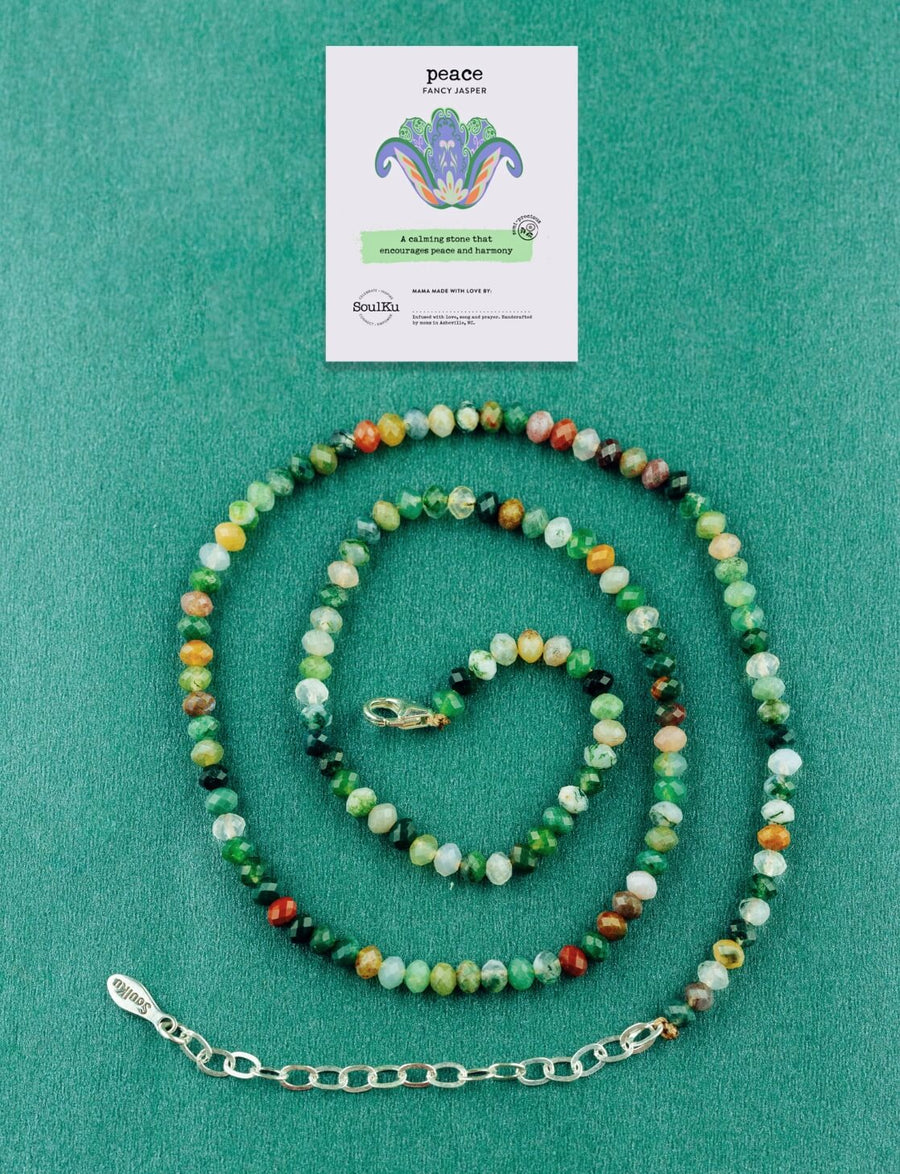 Fancy Jasper Journey Fully Beaded Necklace for Peace