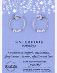 Moonstone Gold Hoop Earrings for Sisterhood