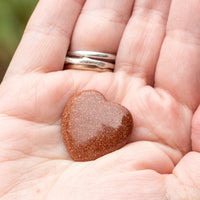 Brown Goldstone Mini Heart for You Can Do It