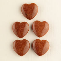 Brown Goldstone Mini Heart for You Can Do It