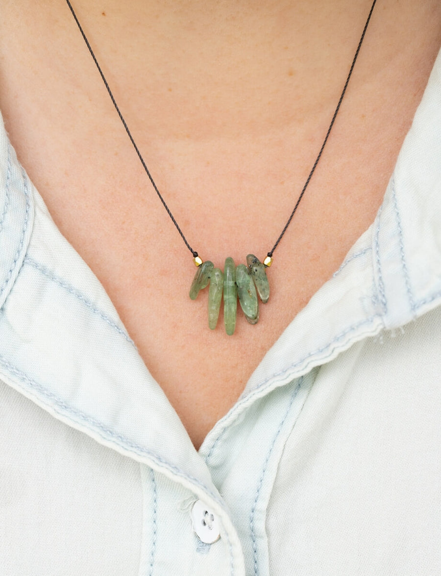 App Exclusive Green Kyanite Necklace for Brave Heart