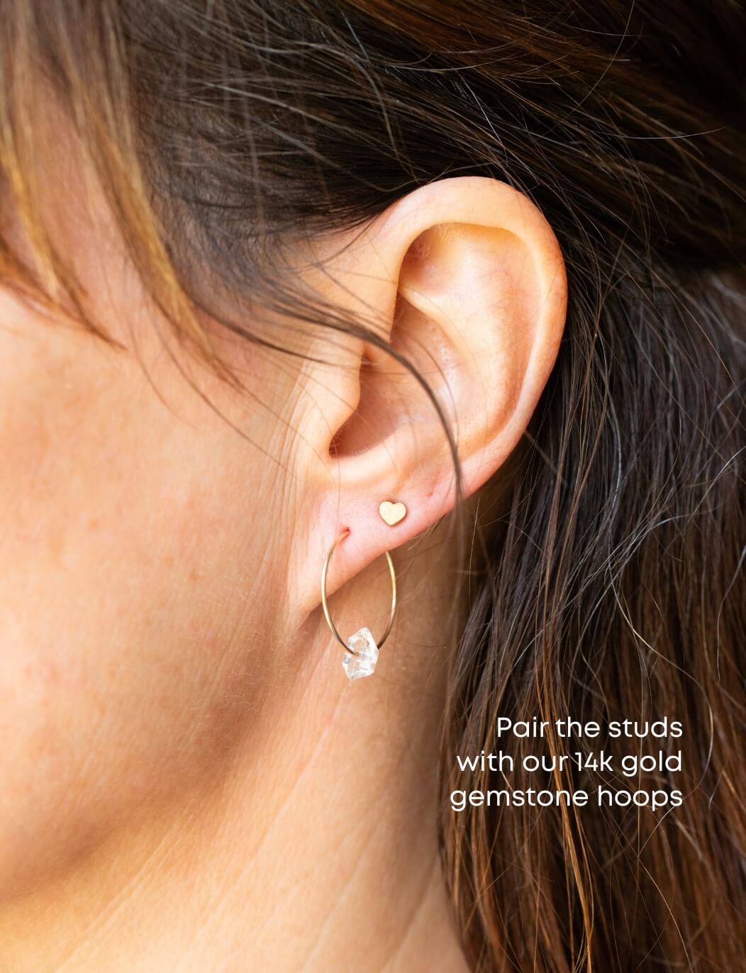 Amethyst Bowl &amp; Gold Lightning Bolt Studs Fearless Set