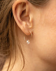 Herkimer Diamond Gold Hoop Earrings for Tranquility