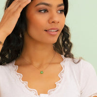 Jade Green Crystal Soul Shine Necklace for Embrace the Journey