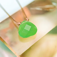 Jade Green Crystal Soul Shine Necklace for Embrace the Journey