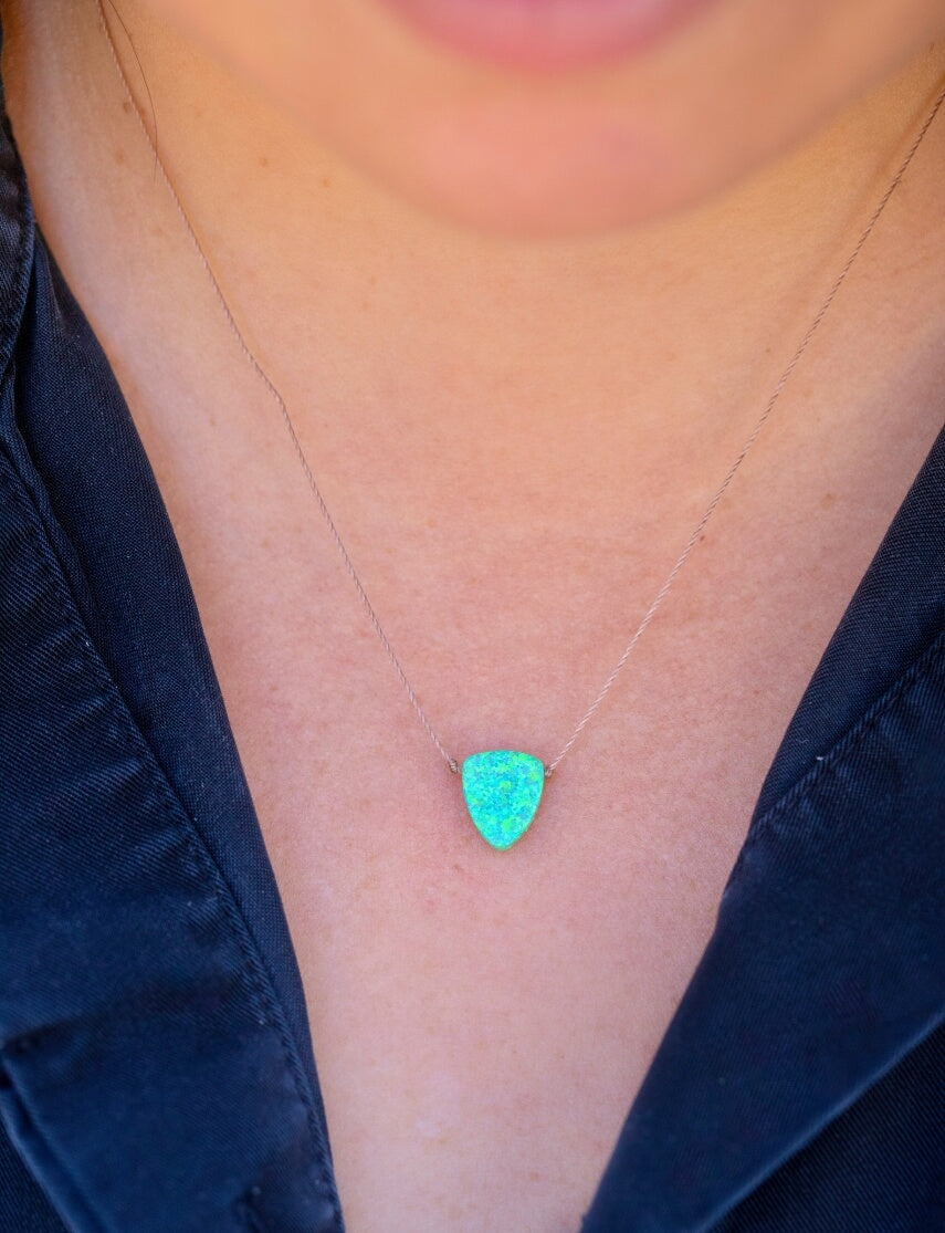 Limited Edition Kiwi Bello Opal Shield Necklace For Believe In Magic