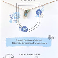 Labradorite Crescent Super Power Necklace