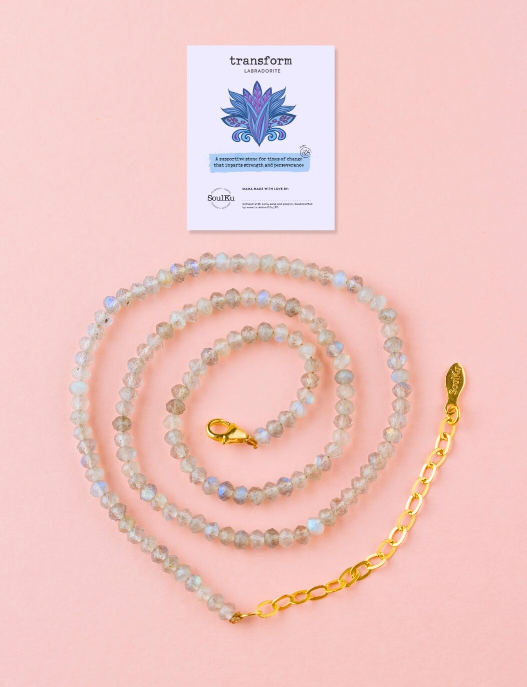 Labradorite Journey Fully Beaded Necklace for Transform