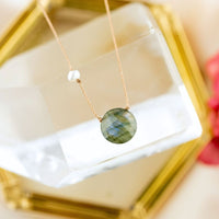 Labradorite & Pearl Goddess Necklace for You Are Resilient