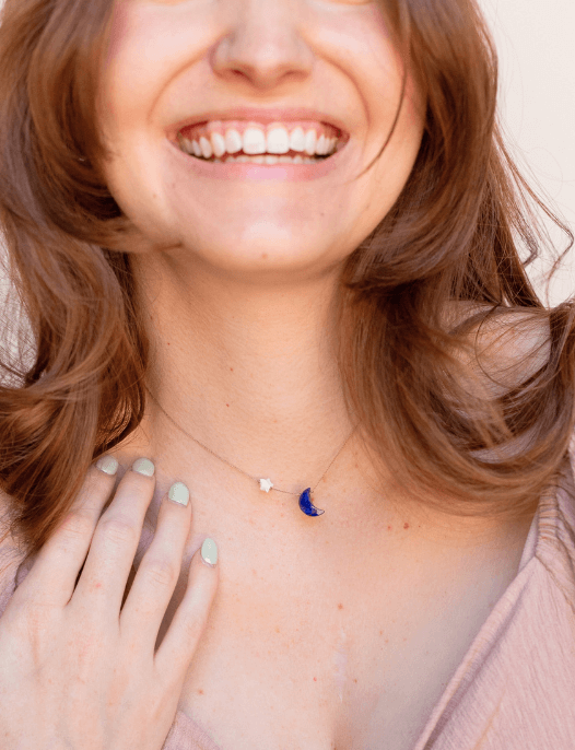 Lapis Lazuli I Love You To The Moon &amp; Back Necklace