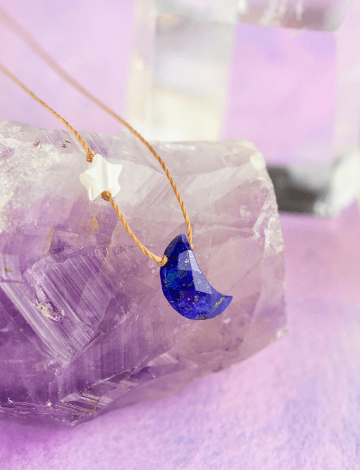 Lapis Lazuli I Love You To The Moon & Back Necklace