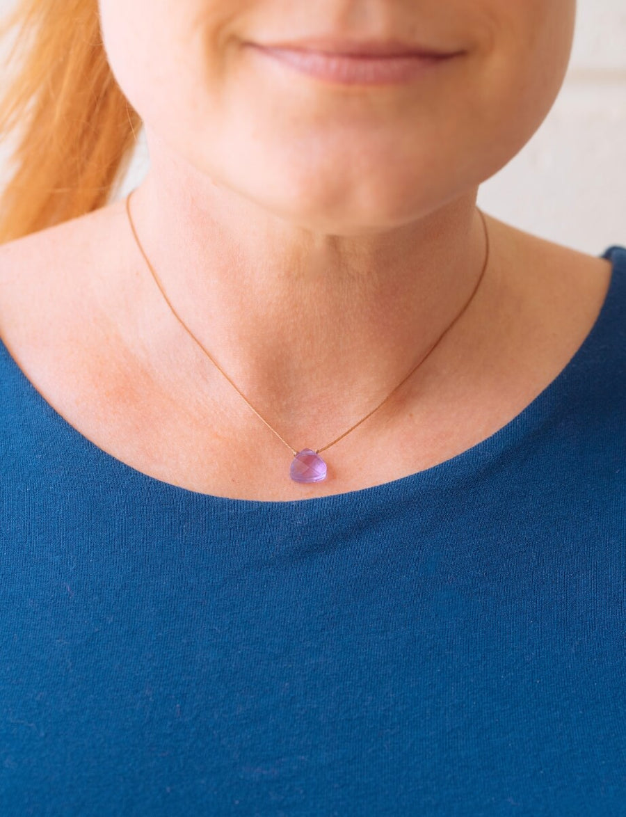 Lavender Crystal Soul Shine Necklace for Celebrate