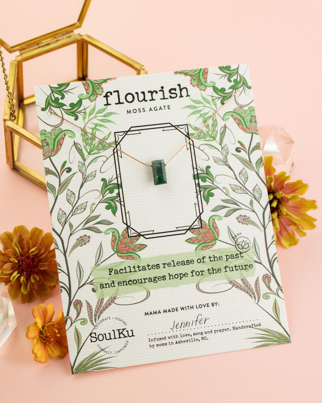 Moss Agate Refined Necklace for Flourish