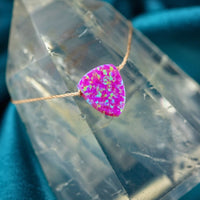 Limited Edition Magenta Bello Opal Shield Necklace For Nothing is Impossible