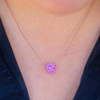 Limited Edition Magenta Bello Opal Shield Necklace For Nothing is Impossible