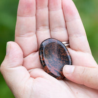 Mahogany Obsidian Relief Stone for Grounding, Strength, & Protection