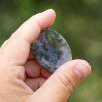Moss Agate Relief Stone for Emotional Balance