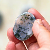 Moss Agate Relief Stone for Emotional Balance