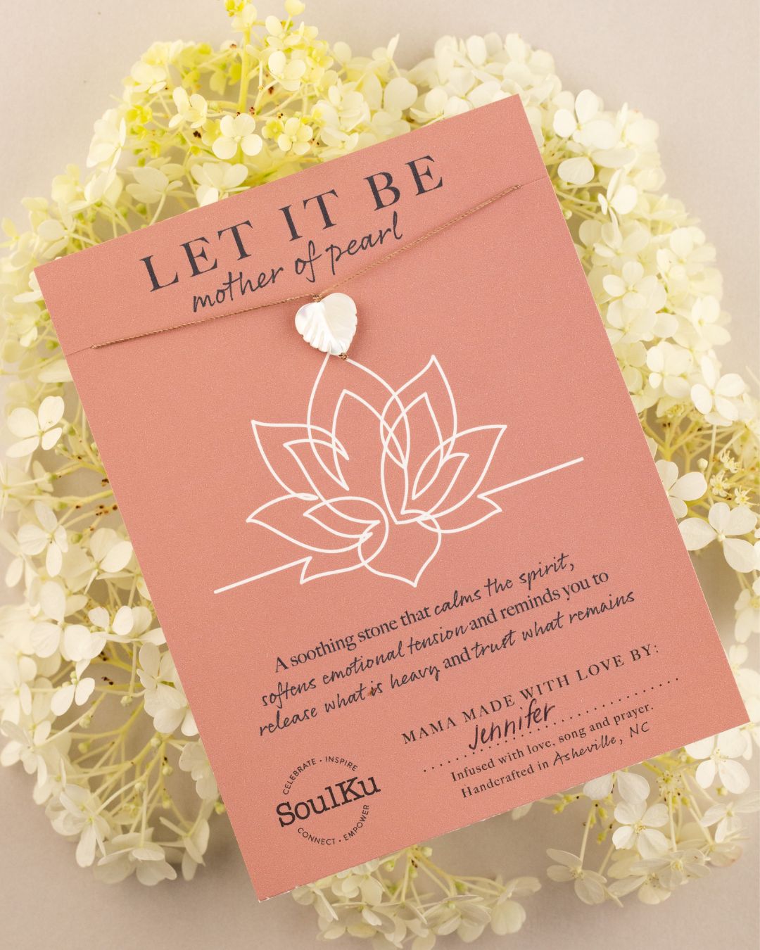 Limited Edition Mother of Pearl Leaf Necklace for Let it Be