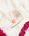 Peach Moonstone & Pearl Goddess Necklace for You Are Cherished