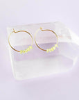 Peridot Gold Hoop Earrings for You Got This