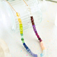 Limited Edition Rainbow Gemstone Necklace for Eternal Radiance