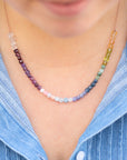 Limited Edition Rainbow Gemstone Necklace for Eternal Radiance