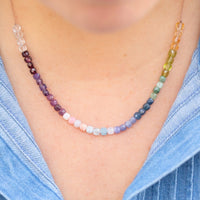 Limited Edition Rainbow Gemstone Necklace for Eternal Radiance