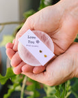 Rose Quartz Bowl & Gold Heart Studs Love You Set
