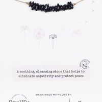 Black Tourmaline Seed Necklace for Cleanse & Protect