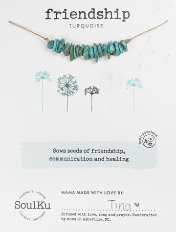 Turquoise Seed Necklace for Friendship