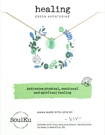 Green Aventurine Soul-Full of Light Necklace for Healing
