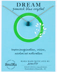 Peacock Blue Crystal Soul Shine Necklace for Dream