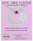 Plum Purple Crystal Soul Shine Necklace For You Are Loved