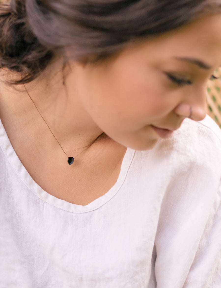 Black Spinel Empowering Necklace for She Believed