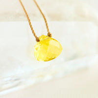 Sunshine Yellow Crystal Soul Shine Necklace for Joy